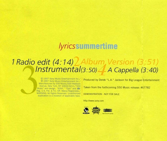 Lyrics: Summertime Promo