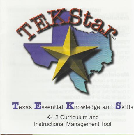 TEKStar: Texas Essential Knowledge & Skills: K-12 Curriculum & Instructional Management Tool