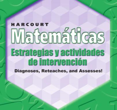 Harcourt Matematicas: Estrategias Y Actividades De Intervencion Grade 1