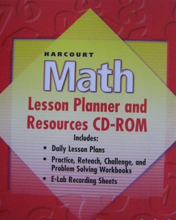 Harcourt Math: Lesson Planner Resources & Resources CD-ROM Grades 3-6