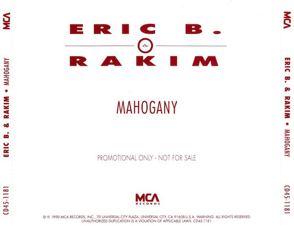 Eric B. & Rakim: Mahogany Promo
