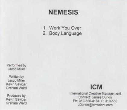 Nemesis: Work You Over / Body Language Song Demo Promo