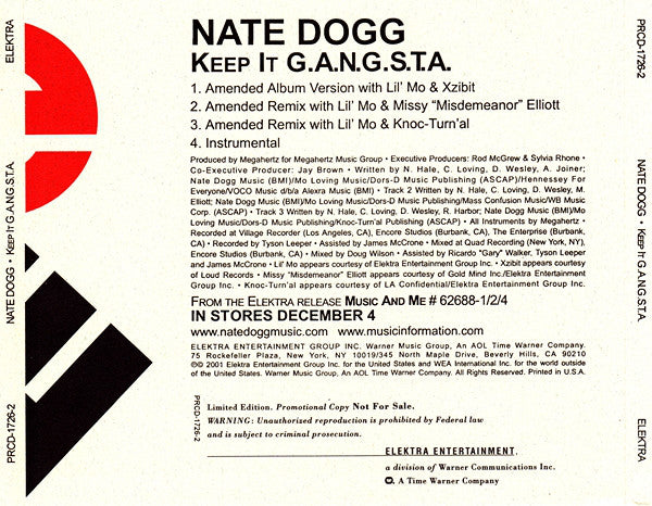 Nate Dogg: Keep It G.A.N.G.S.T.A. Promo