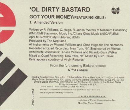 'Ol Dirty Bastard Featuring Kelis: Got Your Money Promo