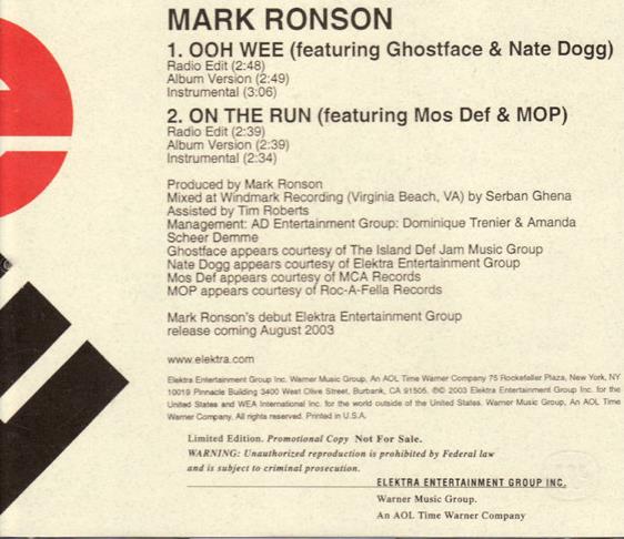 Mark Ronson: Ooh Wee / On The Run Promo
