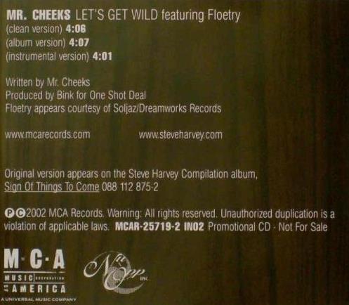 Mr. Cheeks: Let's Get Wild Promo w/ Artwork