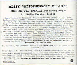 Missy "Misdemeanor" Elliott: Beep Me 911 Remix Promo