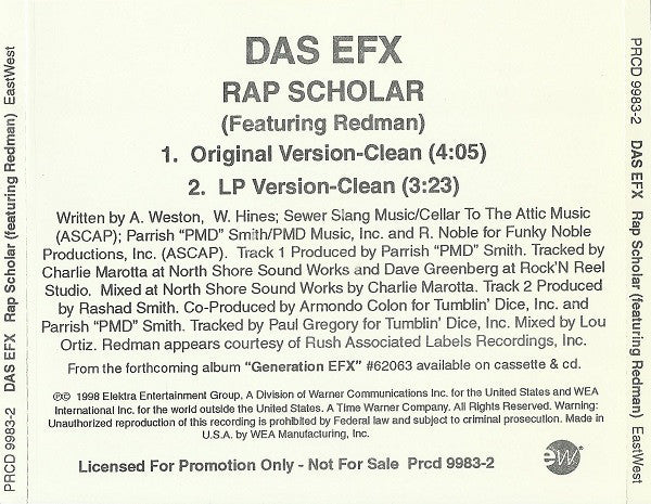 Das Efx: Rap Scholar Promo