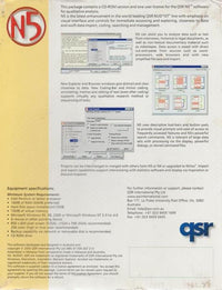 N5: Software For Qualitative Data Analysis w/ Manual