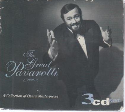 The Great Pavarotti: A Collection Of Opera Masterpieces 3-Disc Set w/ Artwork