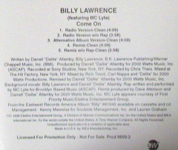 Billy Lawrence: Come On Promo