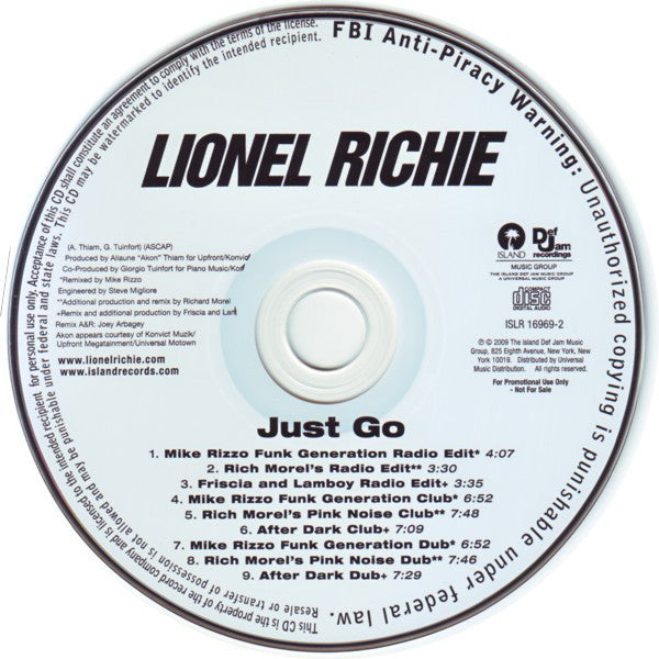 Lionel Richie: Just Go Promo