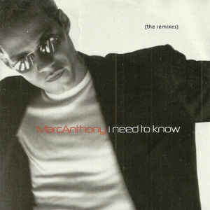 Marc Anthony: I Need To Know: The Remixes Promo w/ Artwork