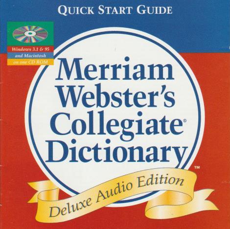 Merriam-Webster's Collegiate Dictionary 1996 Deluxe
