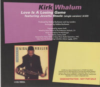 Kirk Whalum: Love Is A Losing Game Promo w/ Artwork