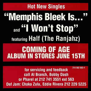 Memphis Bleek: Memphis Bleek Is... Promo w/ Artwork