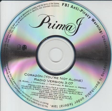 Prima J: Corazon (You're Not Alone) Promo