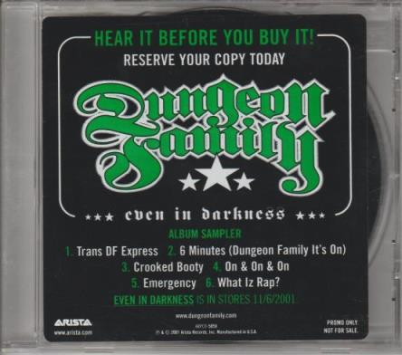 Dungeon Family: Even In Darkness Album Sampler Promo w/ Artwork