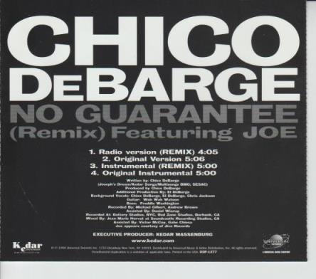 Chico DeBarge: No Guarantee (Remix) Promo