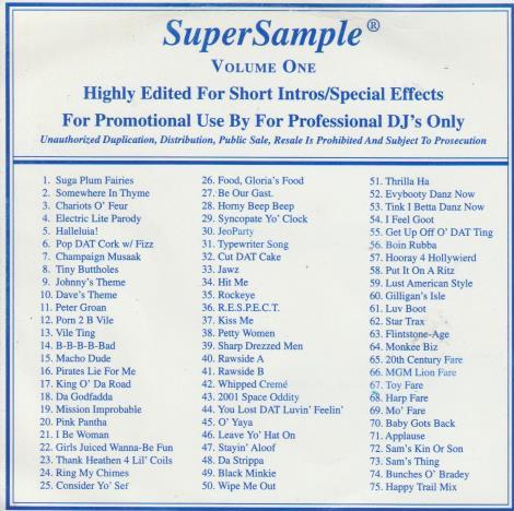 SuperSample: Highly Edited For Short Intros/Special Effects Volume 1 Promo w/ Artwork - NeverDieMedia