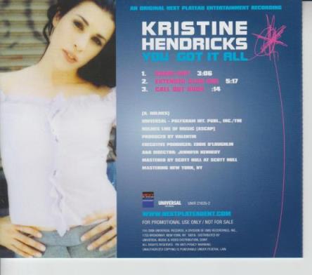 Kristine Hendricks: You Got It All Promo