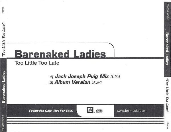 Barenaked Ladies: Too Little Too Late Promo
