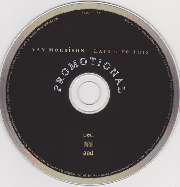 Van Morrison: Days Like This Promo