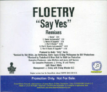 Floetry: Say Yes: Remixes 6-Track Promo w/ Back Artwork - NeverDieMedia