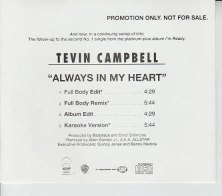 Tevin Campbell: Always In My Heart Promo
