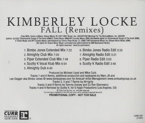 Kimberley Locke: Fall: Remixes Promo
