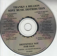 Sony Music Distribution: Thanks A Billion! Promo w/ Artwork
