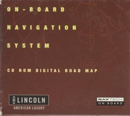NavTech Lincoln On-Board Navigation System CD-ROM Digital Road Map Map 1 California/Nevada w/ Guide