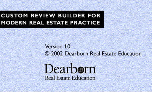 Test-Building CD-ROM For Modern Real Estate Practice