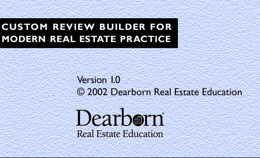 Test-Building CD-ROM For Modern Real Estate Practice
