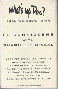 Fu-Schnickens With Shaquille O'Neal: What's Up Doc? (Can We Rock) Promo w/ Artwork