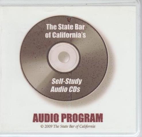 The State Bar Of California's Self-Study Audio CDs Audio Program 2009
