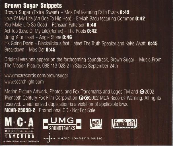 Brown Sugar: Snippets Promo