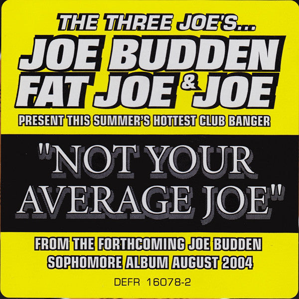 Joe Budden: Not Your Average Joe Promo w/ Artwork