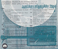 Universal Music Publishing Group: Current & Upcoming Singles January/February 2004 Promo w/ Artwork