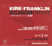 Kirk Franklin: Declaration (This Is It!) Promo w/ Artwork
