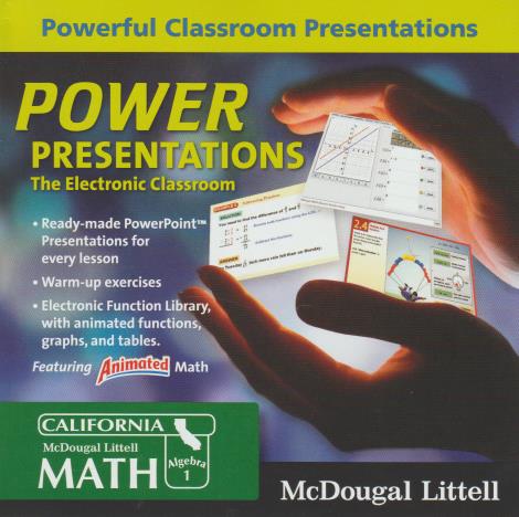 McDougal Littell: Math: Algebra 1: Power Presentations