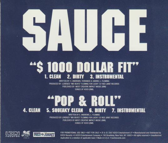 Sauce: $ 1000 Dollar Fit & Pop & Roll Promo
