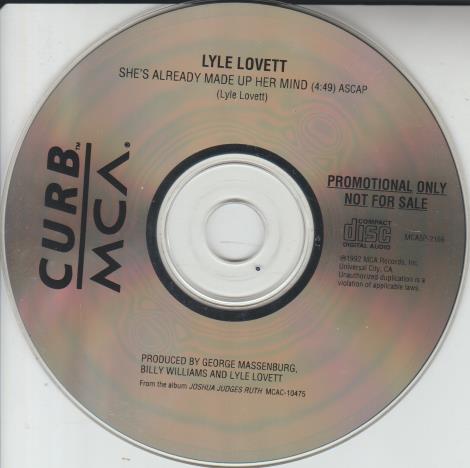 Lyle Lovett: She's Already Made Up Her Mind Promo