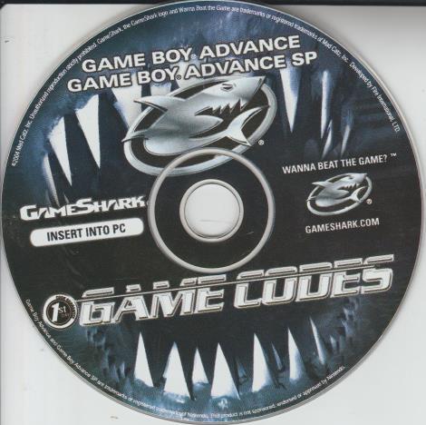 Gameboy Advance Gameboy Advance SP: GameShark Game Codes