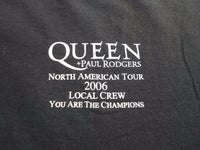 Queen + Paul Rodgers North American Tour 2006 Local Crew T-Shirt XL