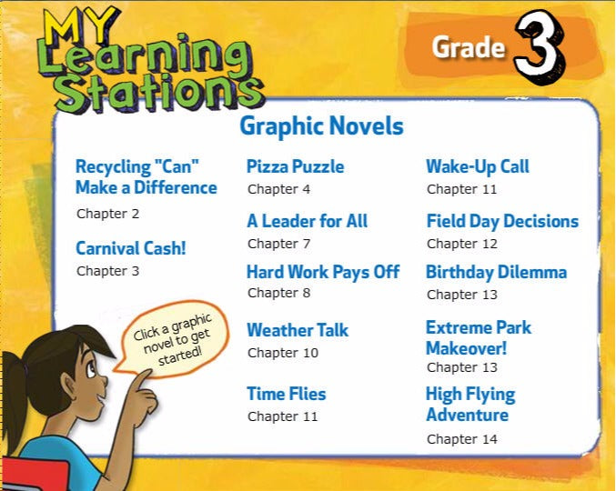 My Learning Stations Graphic Novels Grade 3