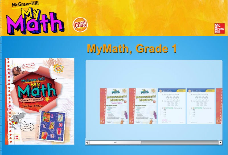 McGraw-Hill My Math: eTeacher Edition: Grade 1