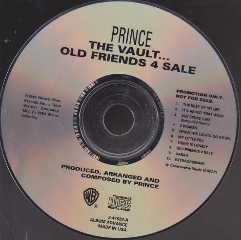 Prince: The Vault... Old Friends 4 Sale Promo