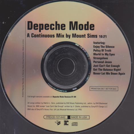Depeche Mode: Remixes 81-04: A Continuous Mix By Mount Sims Promo w/ No Artwork