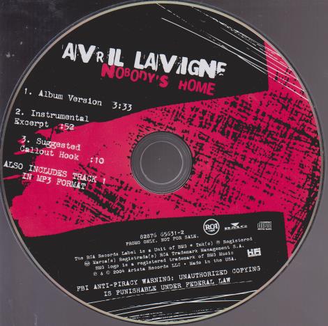 Avril Lavigne: Nobody's Home Promo